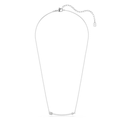 Idyllia pendant Mixed cuts, Arrow, White, Rhodium plated