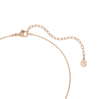Swan pendant Mixed cuts, Swan, White, Rose gold-tone plated