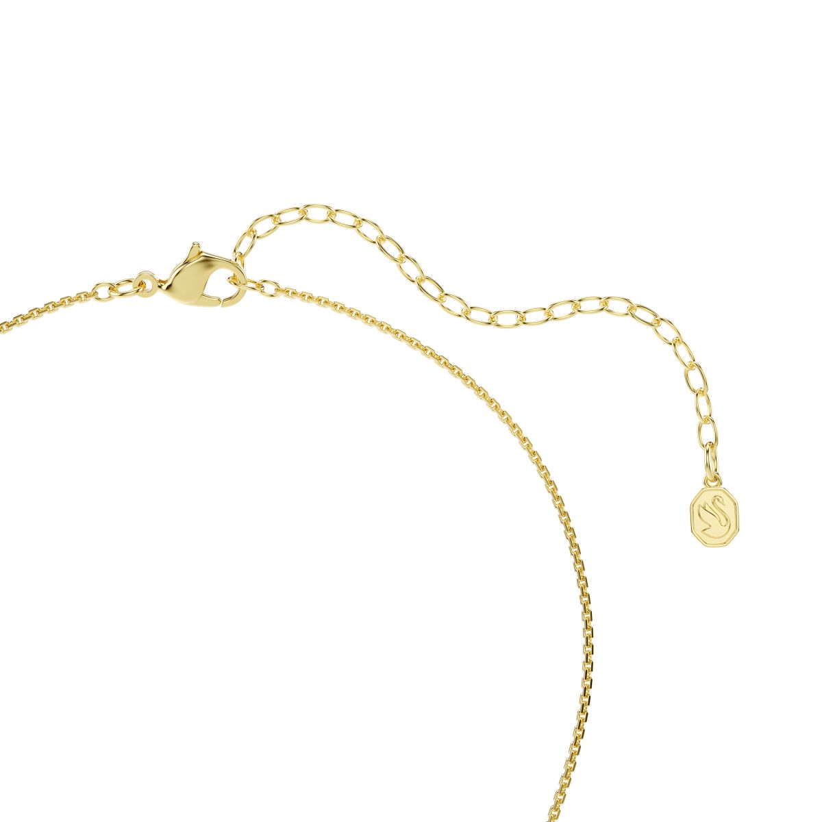 Hyperbola pendant Round cut, White, Gold-tone plated