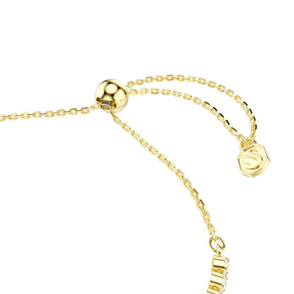 Idyllia bracelet Mixed cuts, Heart with arrow, White, Gold-tone plated