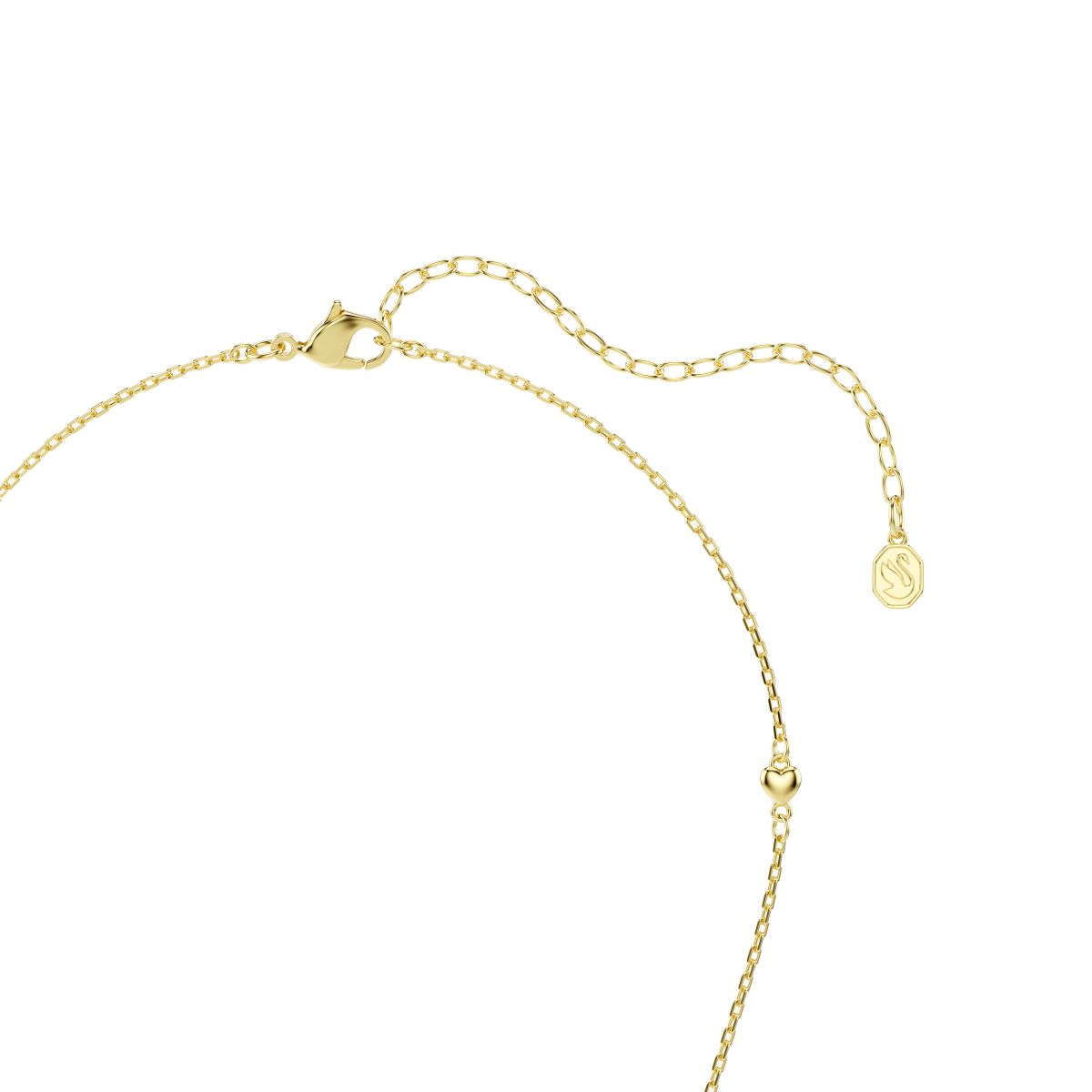 Idyllia pendant Mixed cuts, Heart, White, Gold-tone plated