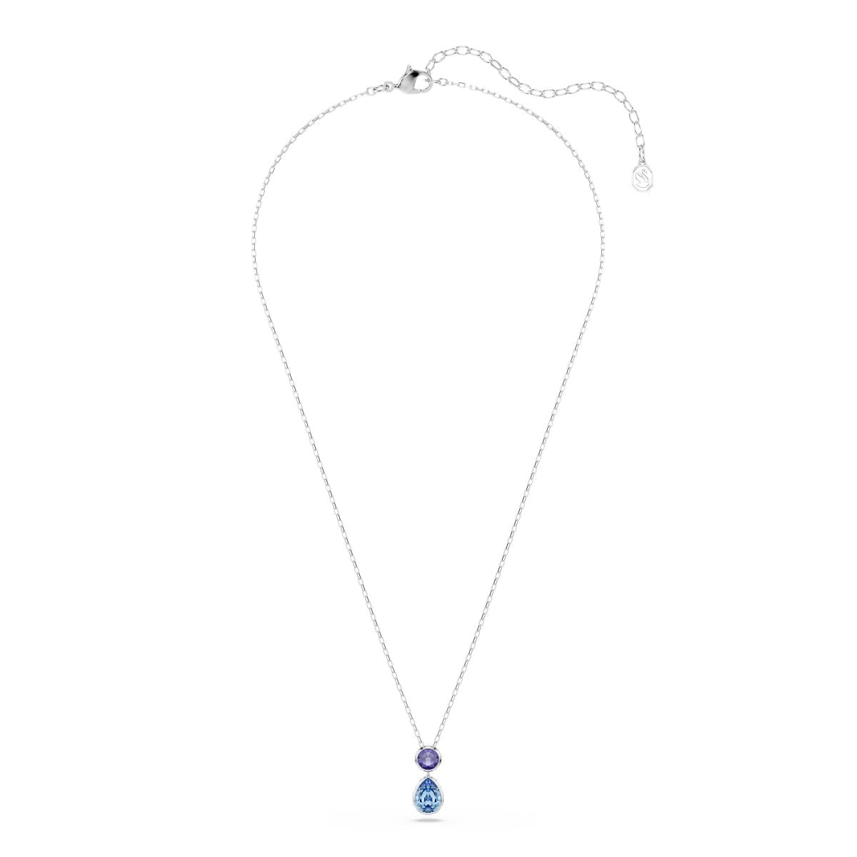 Chroma pendant Mixed cuts, Multicolored, Rhodium plated