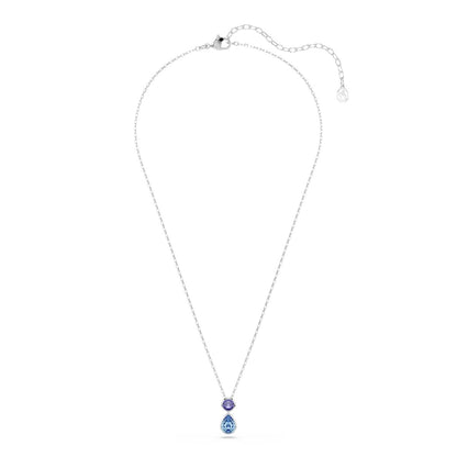 Chroma pendant Mixed cuts, Multicolored, Rhodium plated