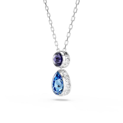 Chroma pendant Mixed cuts, Multicolored, Rhodium plated