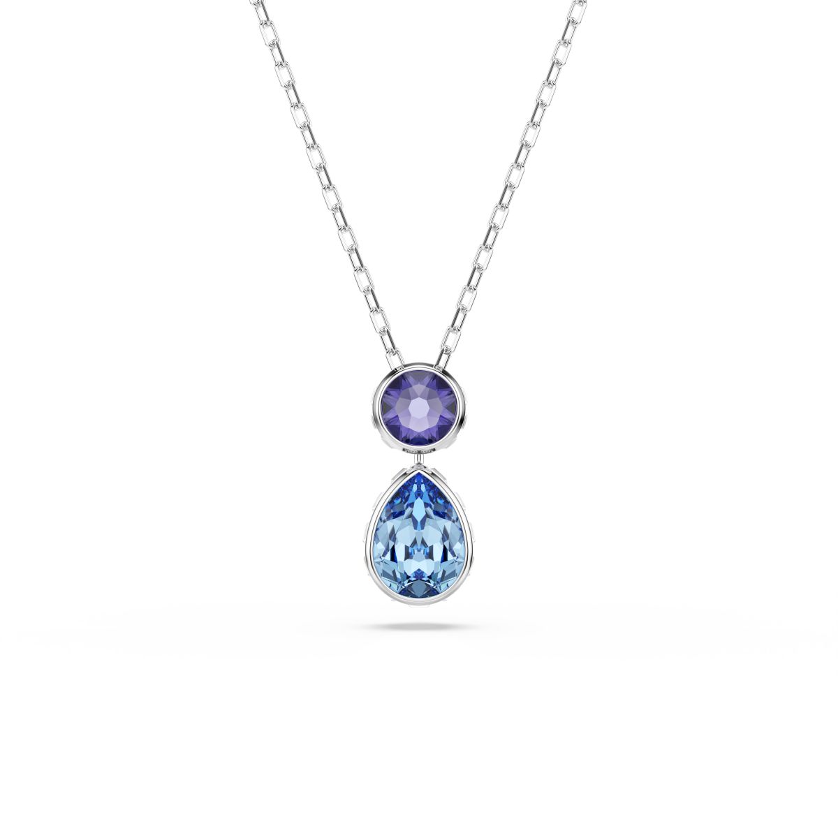 Chroma pendant Mixed cuts, Multicolored, Rhodium plated