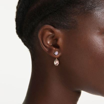 Chroma drop earrings Mixed cuts, Multicolored, Gold-tone plated