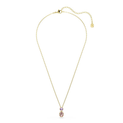 Chroma pendant Mixed cuts, Multicolored, Gold-tone plated