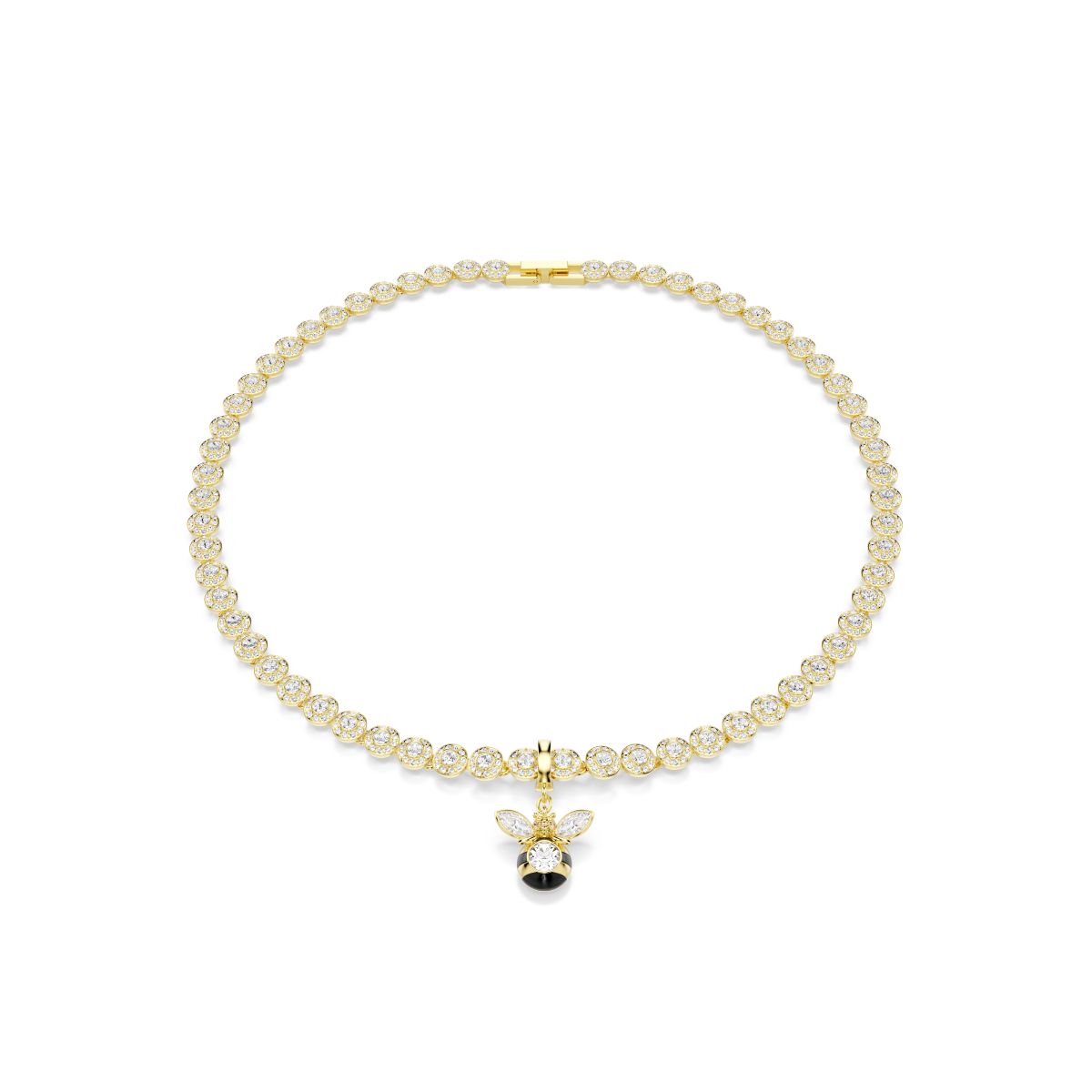 Idyllia charm Mixed cuts, Bee, Multicolored, Gold-tone plated