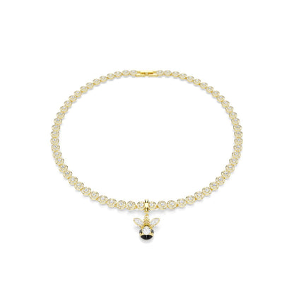 Idyllia charm Mixed cuts, Bee, Multicolored, Gold-tone plated