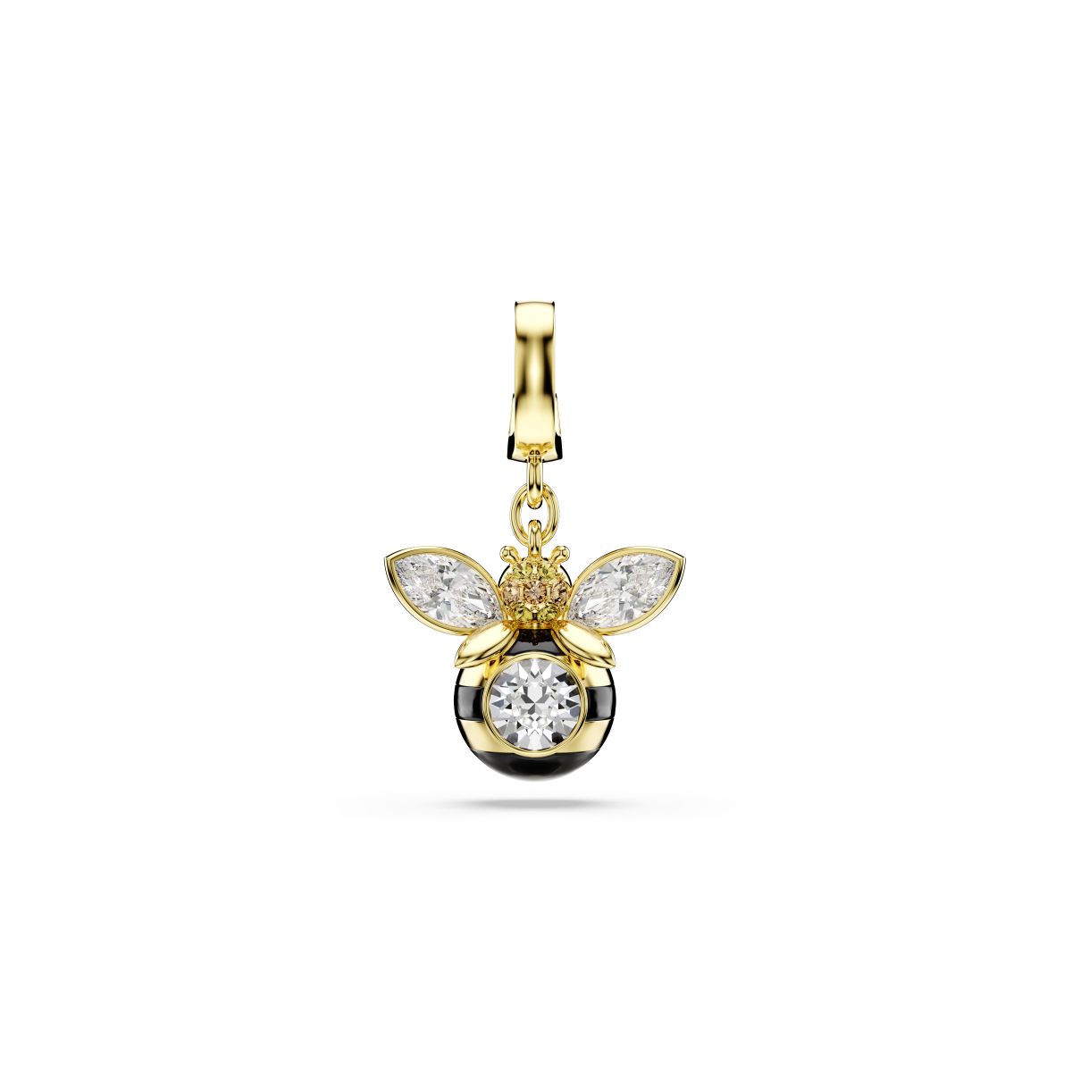 Idyllia charm Mixed cuts, Bee, Multicolored, Gold-tone plated