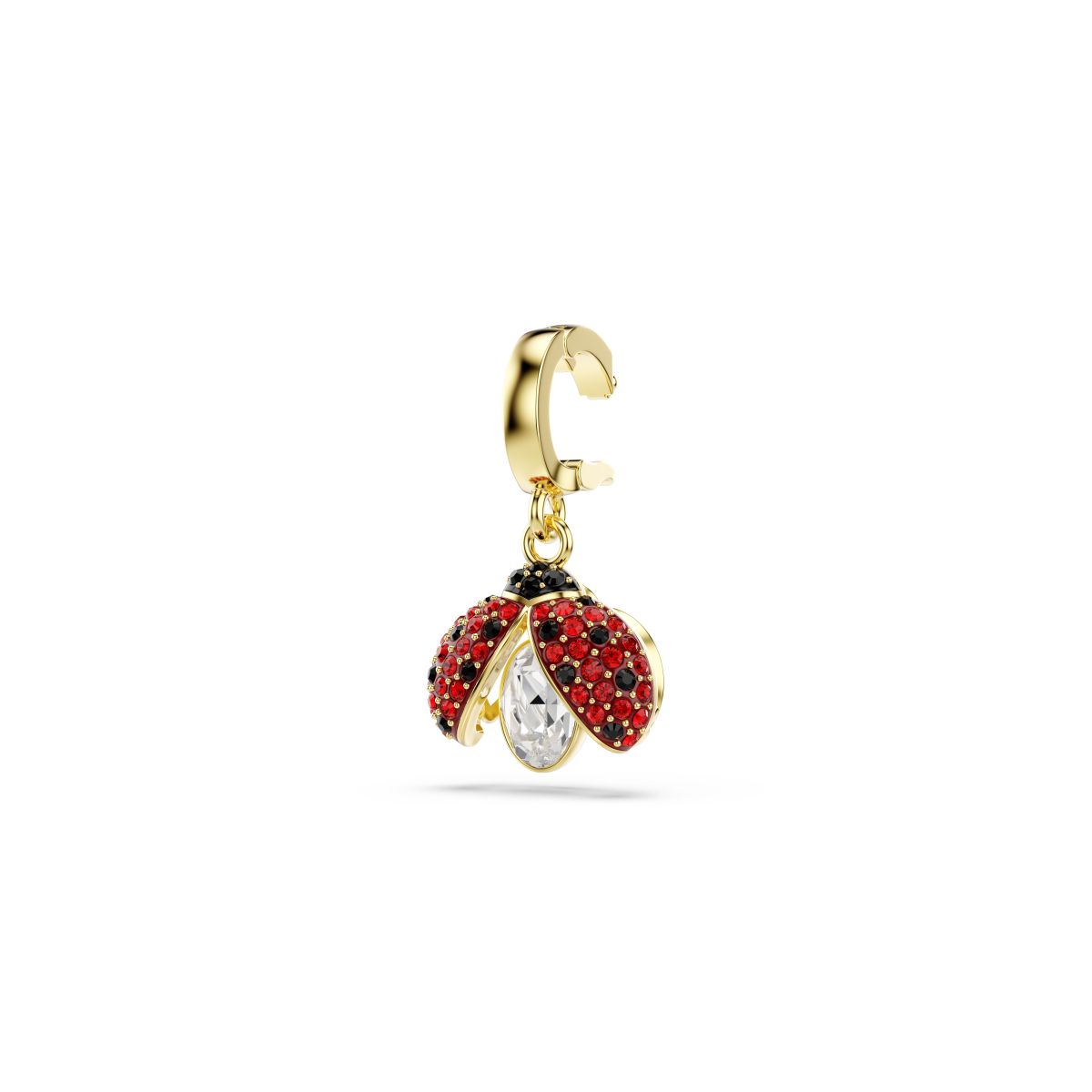 Idyllia charm Mixed cuts, Ladybug, Red, Gold-tone plated