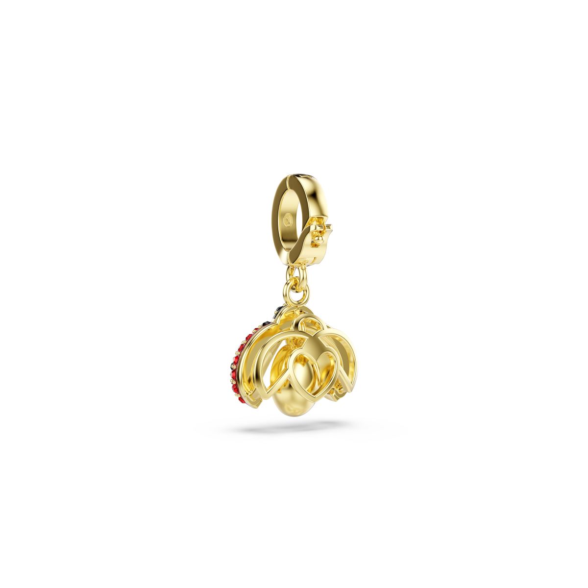 Idyllia charm Mixed cuts, Ladybug, Red, Gold-tone plated