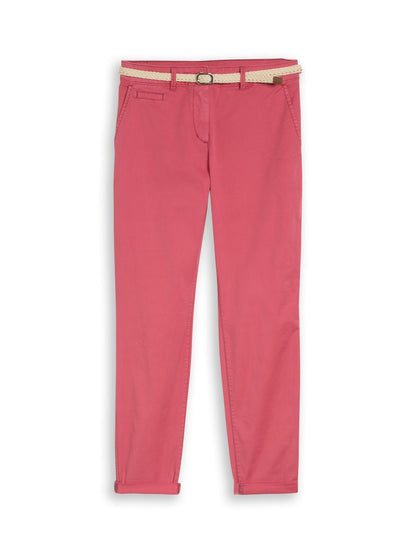 Slim Chino Hose mit Gürtel