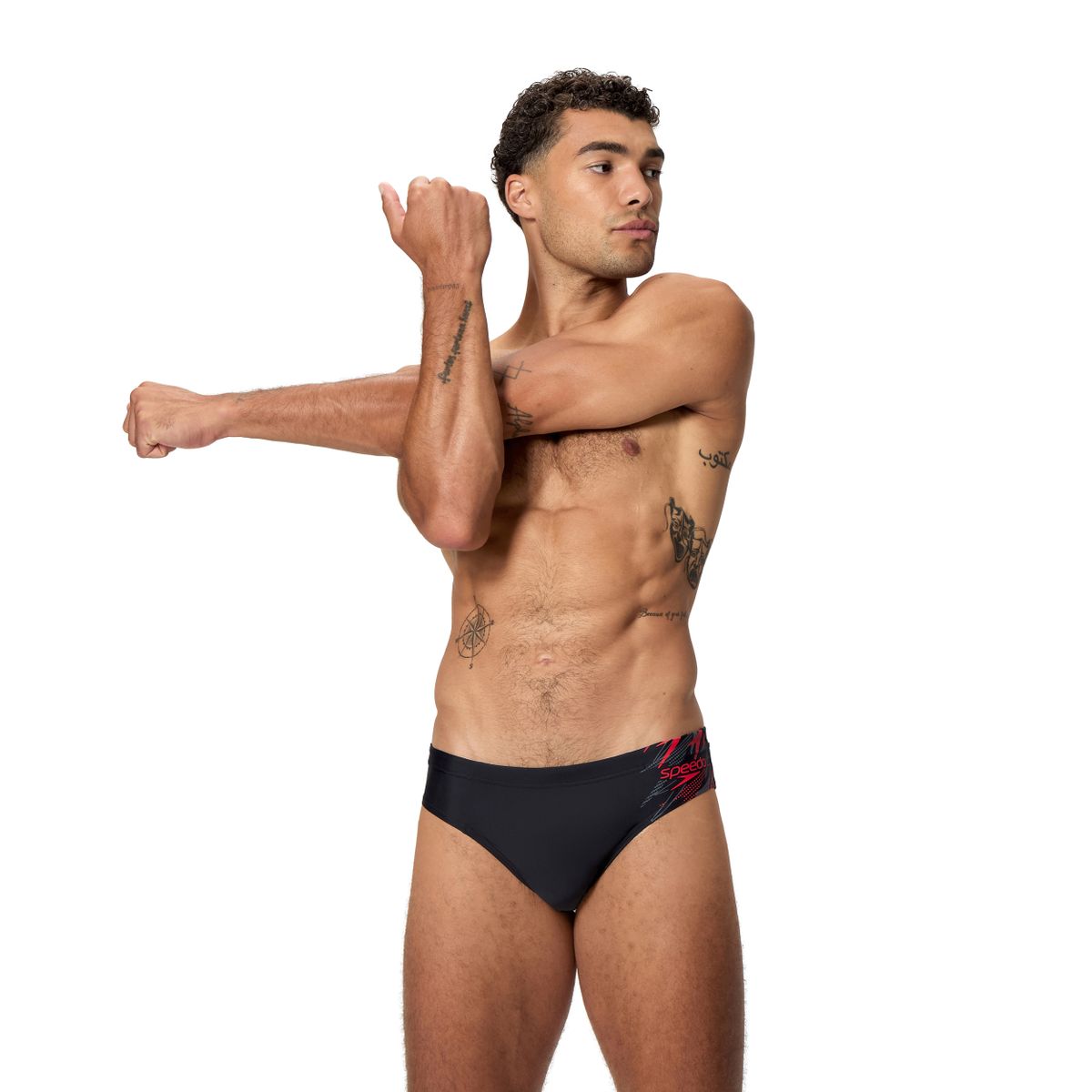 MEDLY LOGO BRIEF 7CM BLK/RED