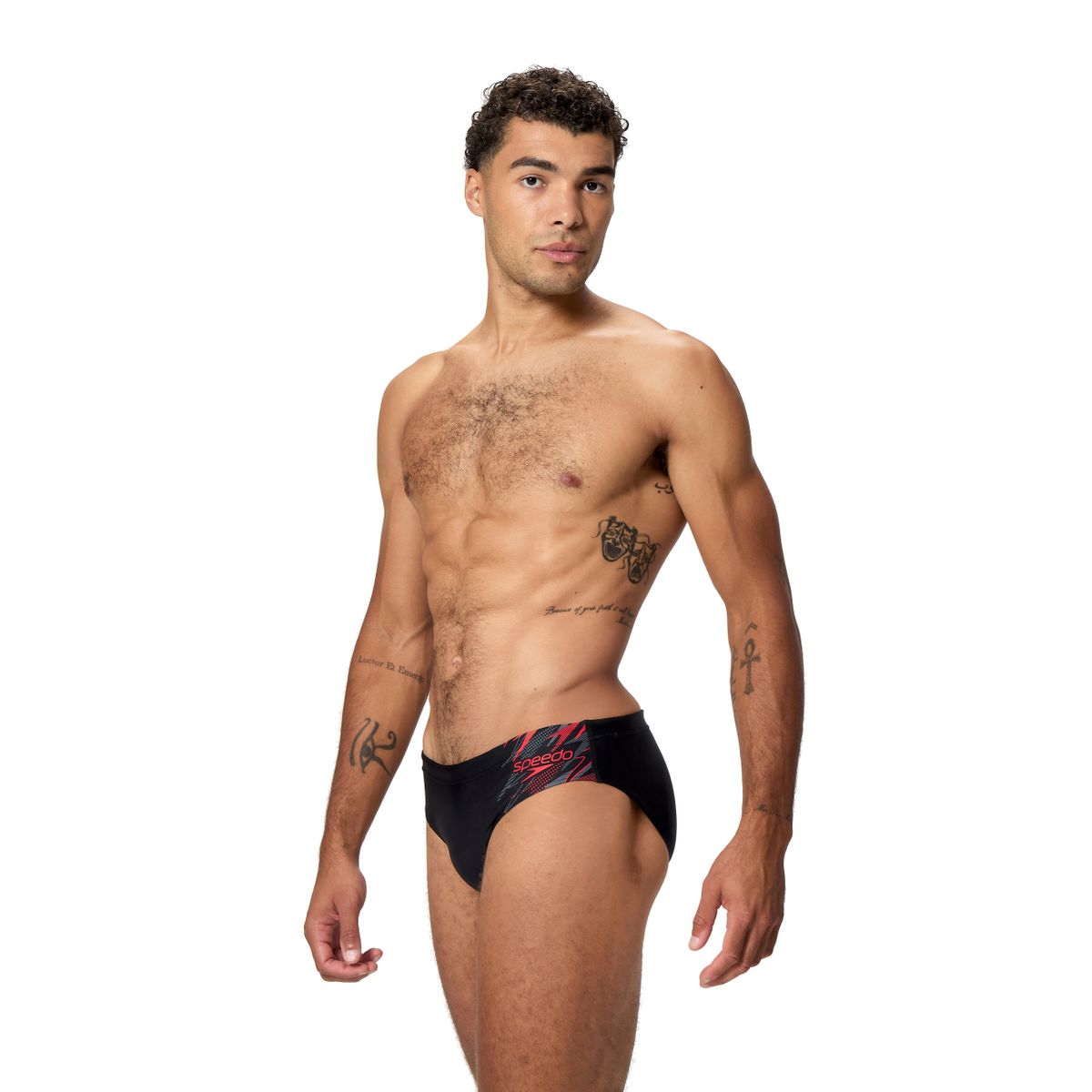 MEDLY LOGO BRIEF 7CM BLK/RED