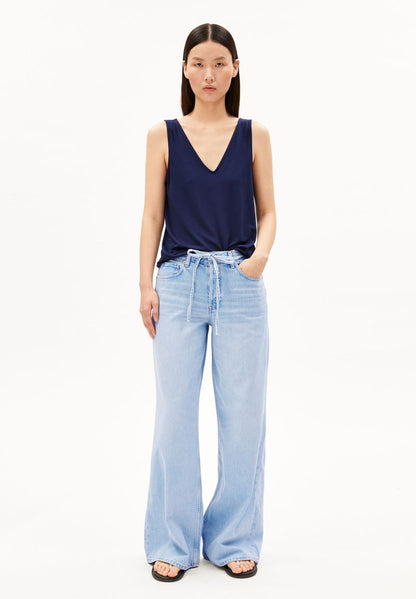 V-NECK JERSEY TOP