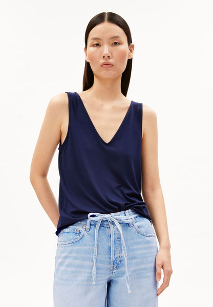 V-NECK JERSEY TOP
