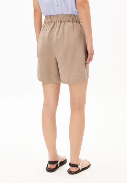 LINEN BLEND PULL ON SHORT