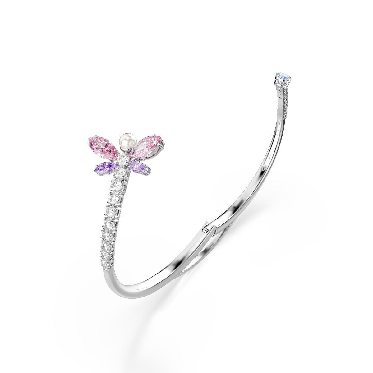 2026 Capsule Bangle Open DRGNFLY Rhodium shiny Multi - P_144045