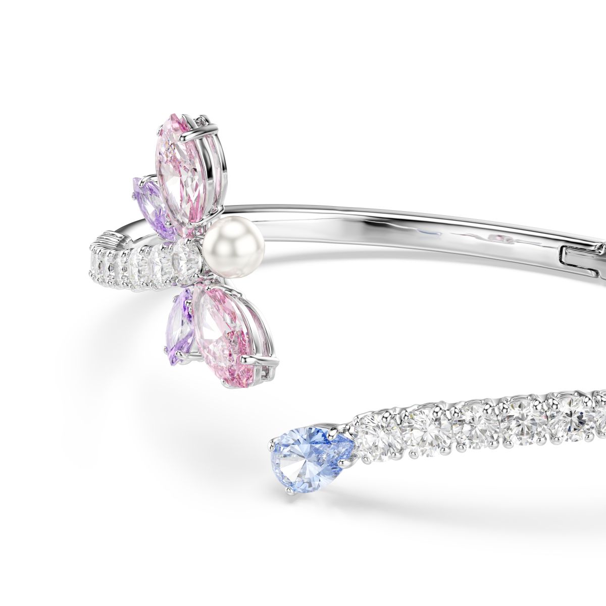 2026 Capsule Bangle Open DRGNFLY Rhodium shiny Multi - P_144045