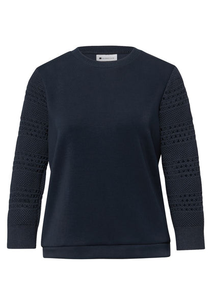 Shirt mit Lochmuster-Ärmeln