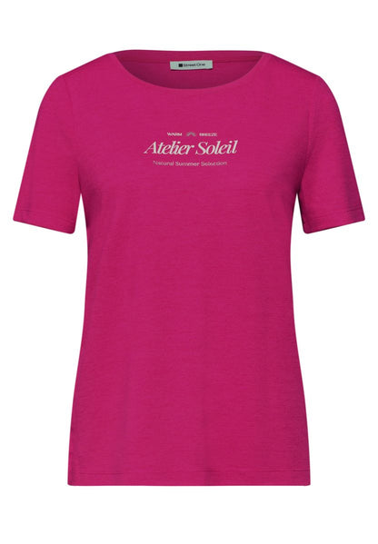 T-Shirt mit Rundhals und Wording