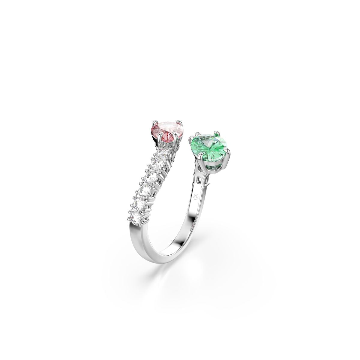 2026 Capsule Band Ring Open Rhodium shiny Multi - P_144039