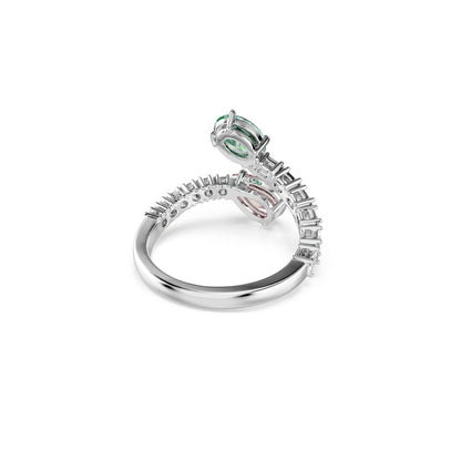 2026 Capsule Band Ring Open Rhodium shiny Multi - P_144039
