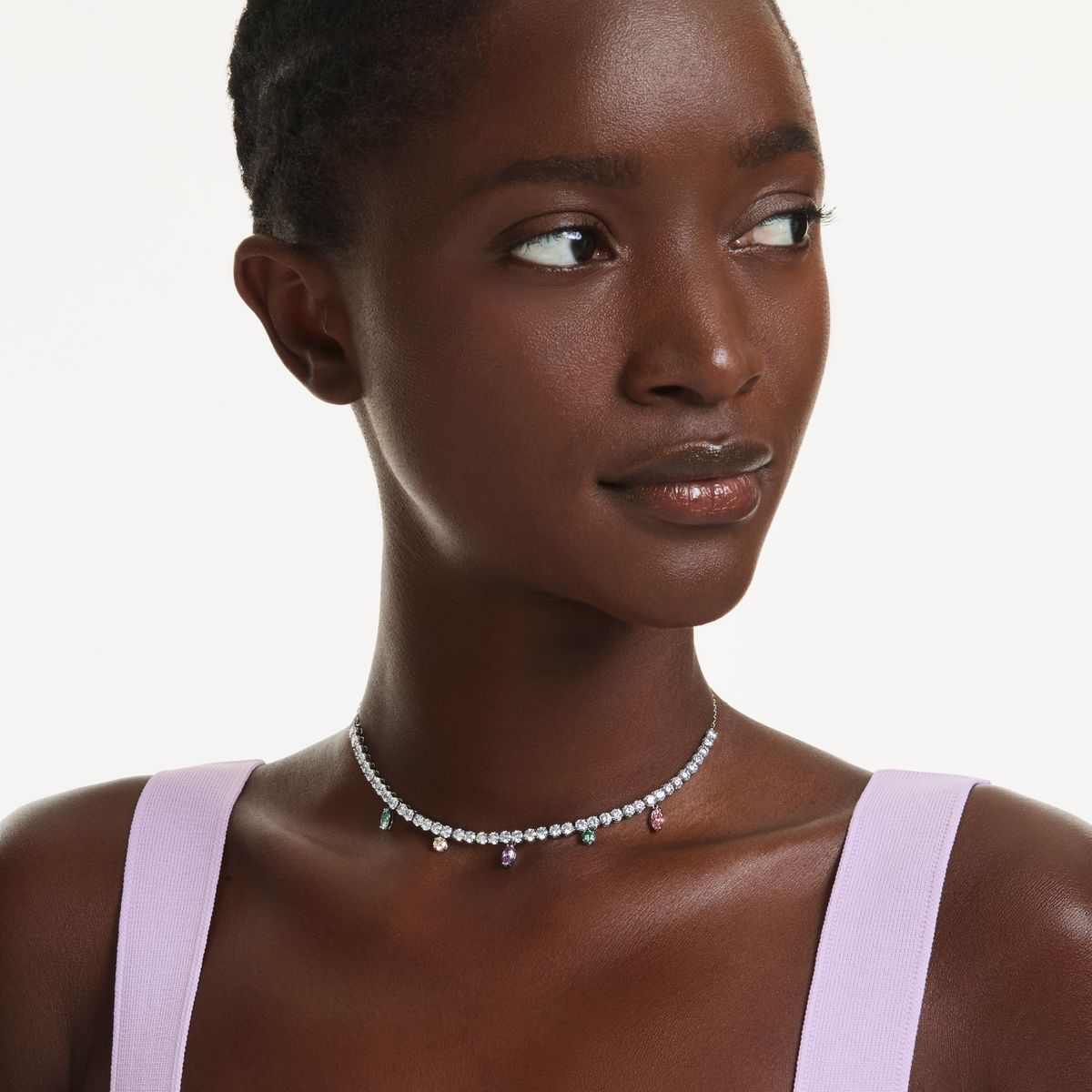 2026 Capsule Tennis Necklace Multi Rhodium shiny White - P_144050