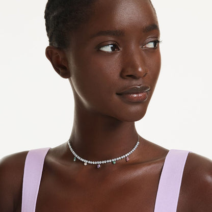 2026 Capsule Tennis Necklace Multi Rhodium shiny White - P_144050