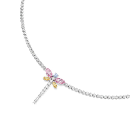 2026 Capsule Tennis Necklace Rhodium shiny Multi - P_144053