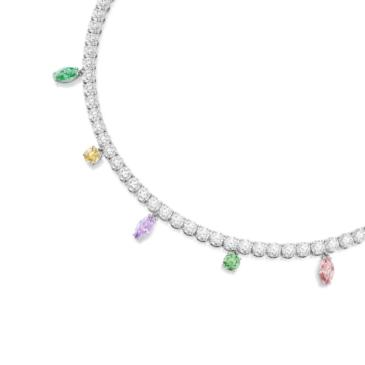2026 Capsule Tennis Necklace Multi Rhodium shiny White - P_144050