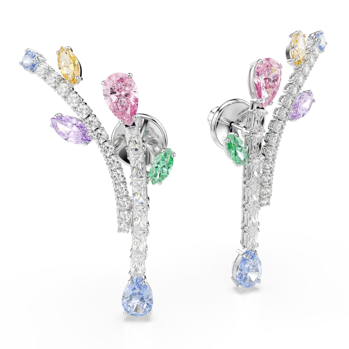 2026 Capsule Pierced Earrings Drop Rhodium shiny Multi - P_144054