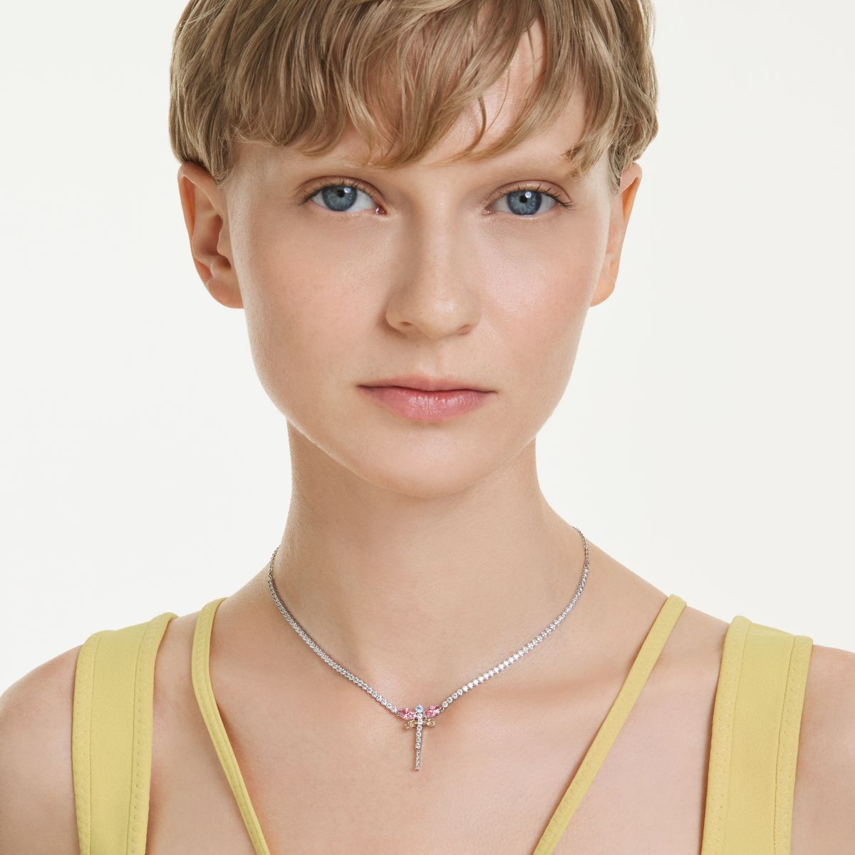 2026 Capsule Tennis Necklace Rhodium shiny Multi - P_144053