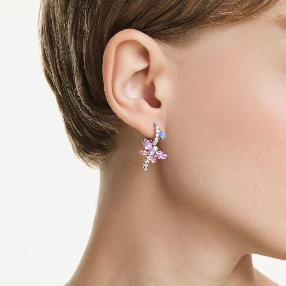 2026 Capsule Pierced Earrings Mini Hoop Rhodium shiny Multi - P_145120