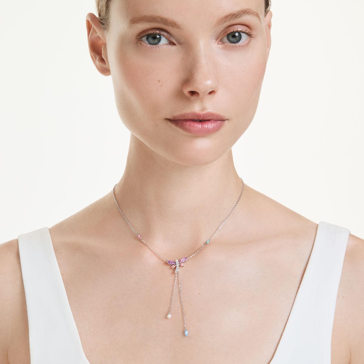 2026 Capsule Necklace Y Motif Rhodium shiny Multi - P_145118