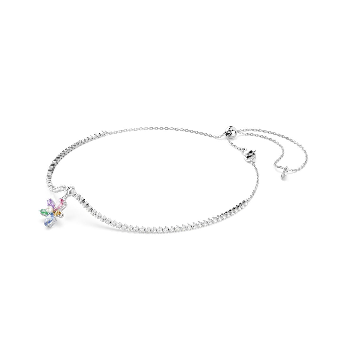 2026 Capsule Choker Flower Motif Rhodium shiny Multi - P_145124