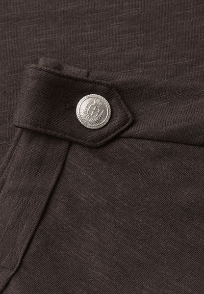 T-Shirt mit Rundhals und Knopfdetails