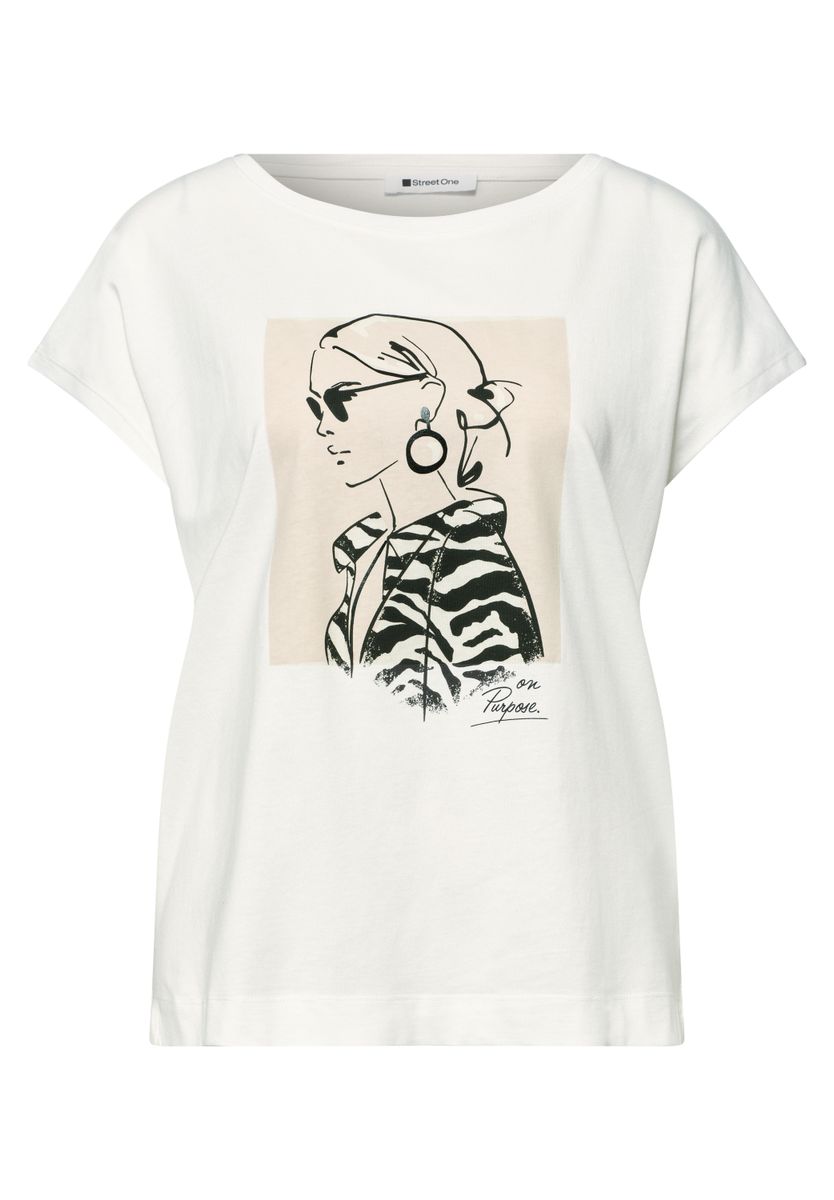Dropped Shoulder Shirt mit Print