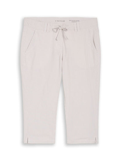 Tapered Relaxed Capri Hose mit Kordelzug