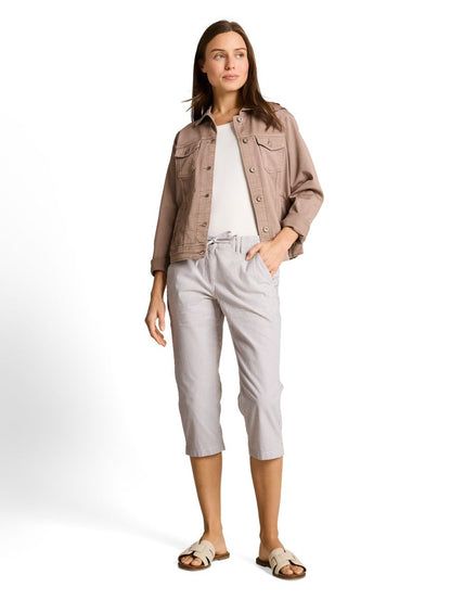 Tapered Relaxed Capri Hose mit Kordelzug