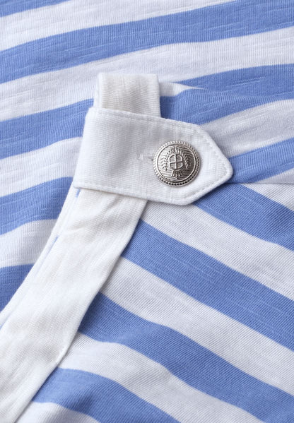 T-Shirt mit Rundhals und Knopfdetail