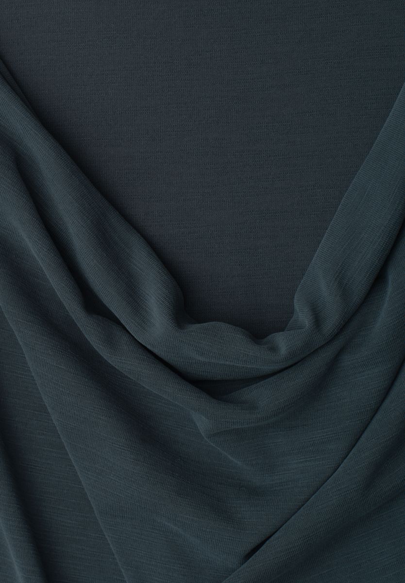 Dropped Shoulder Shirt mit Wasserfall-Front
