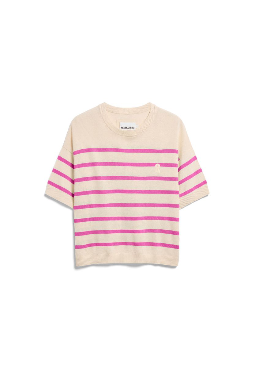 STRIPED LINEN BLEND SWEATER