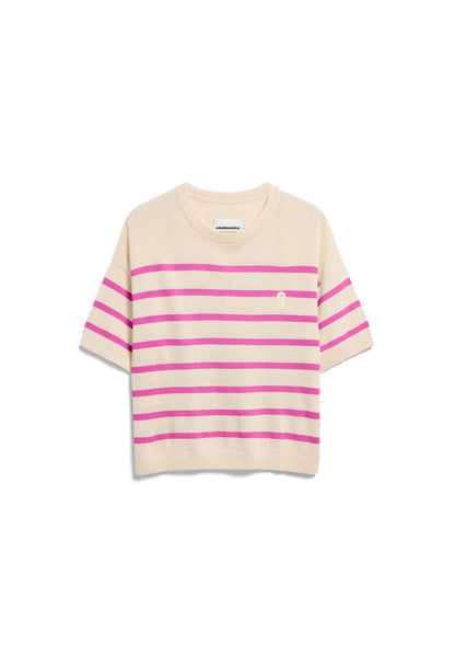 STRIPED LINEN BLEND SWEATER