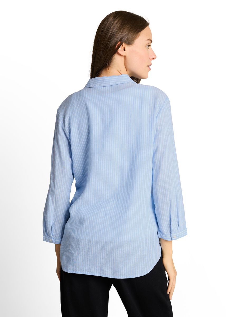 Hemdbluse mit Leinenanteil