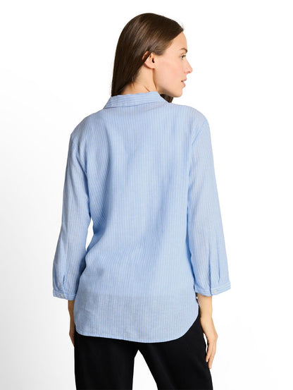 Hemdbluse mit Leinenanteil