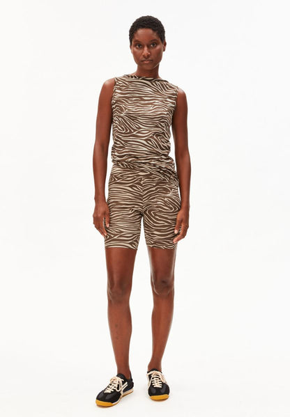 ZEBRA PRINT BOAT NECK TOP