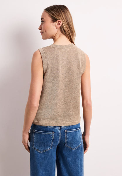 Weste im Strick-Look mit Glitzer