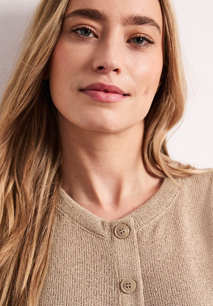Weste im Strick-Look mit Glitzer